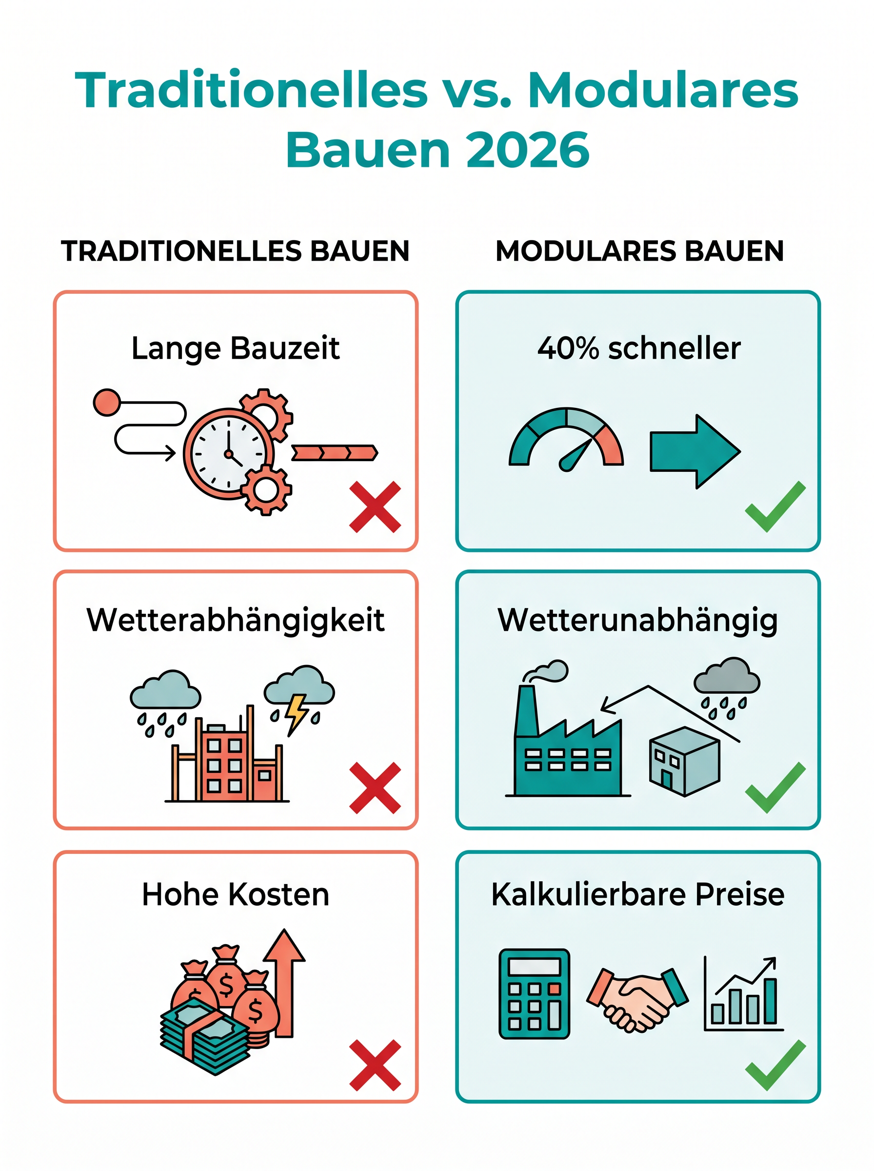 Traditionelles vs. Modulares Bauen 2026