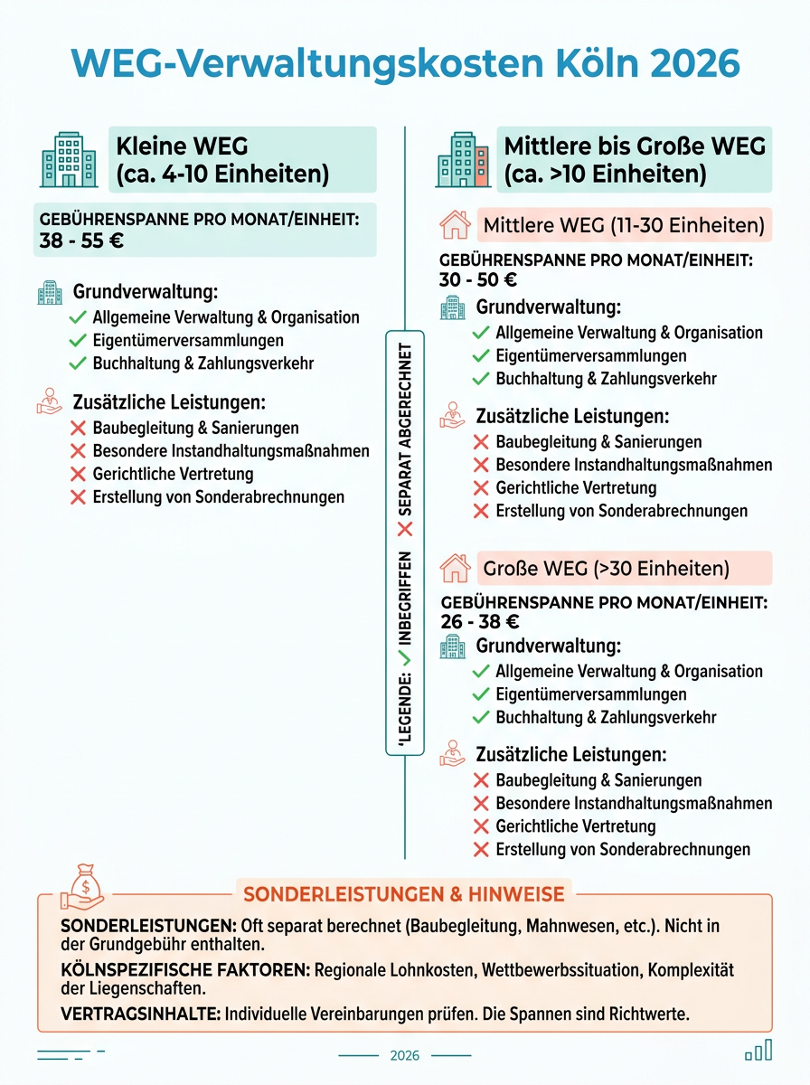 WEG-Verwaltungskosten Köln 2026