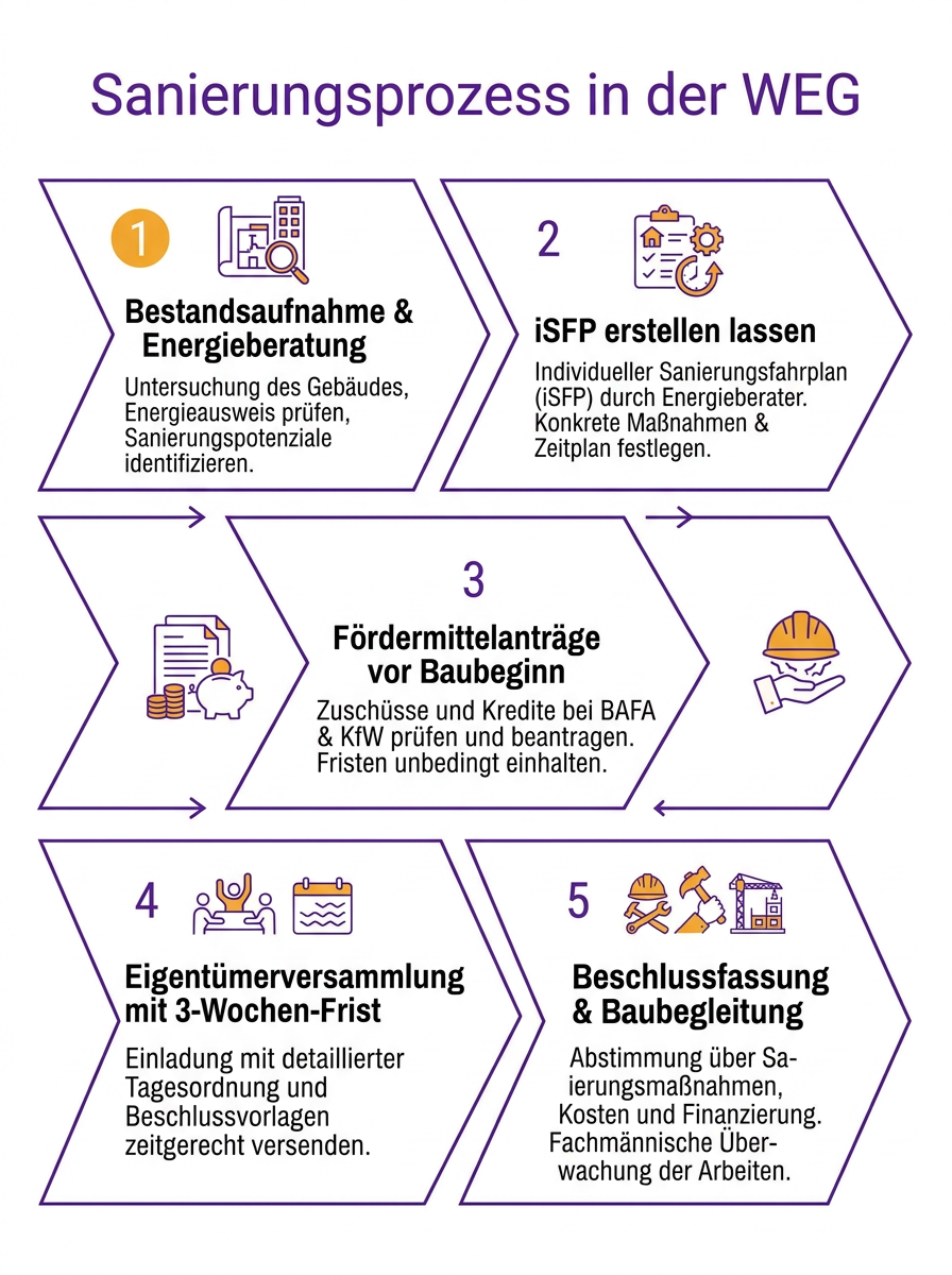 Sanierungsprozess in der WEG